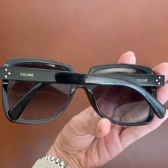 Celine 61mm Gradient Square Sunglasses in Black, oversized main image 8